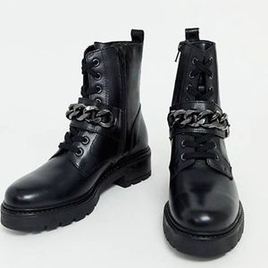 COPY - ALDO Adelie chain trim hiker boot.